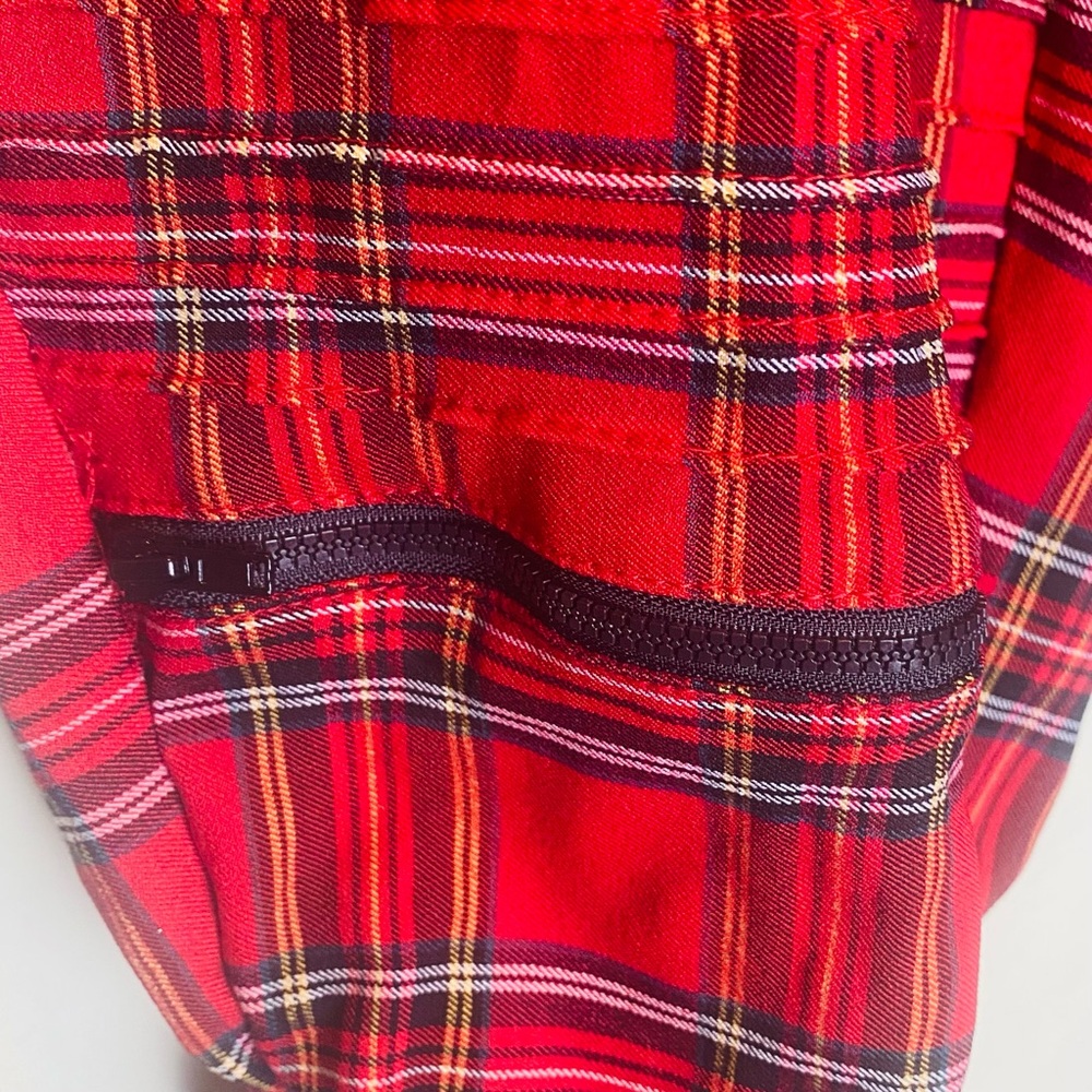 Like An Angel Red Plaid Punk Rock Joggers With Zipper Legs Womens Plus Size 1X - Picture 4 of 9